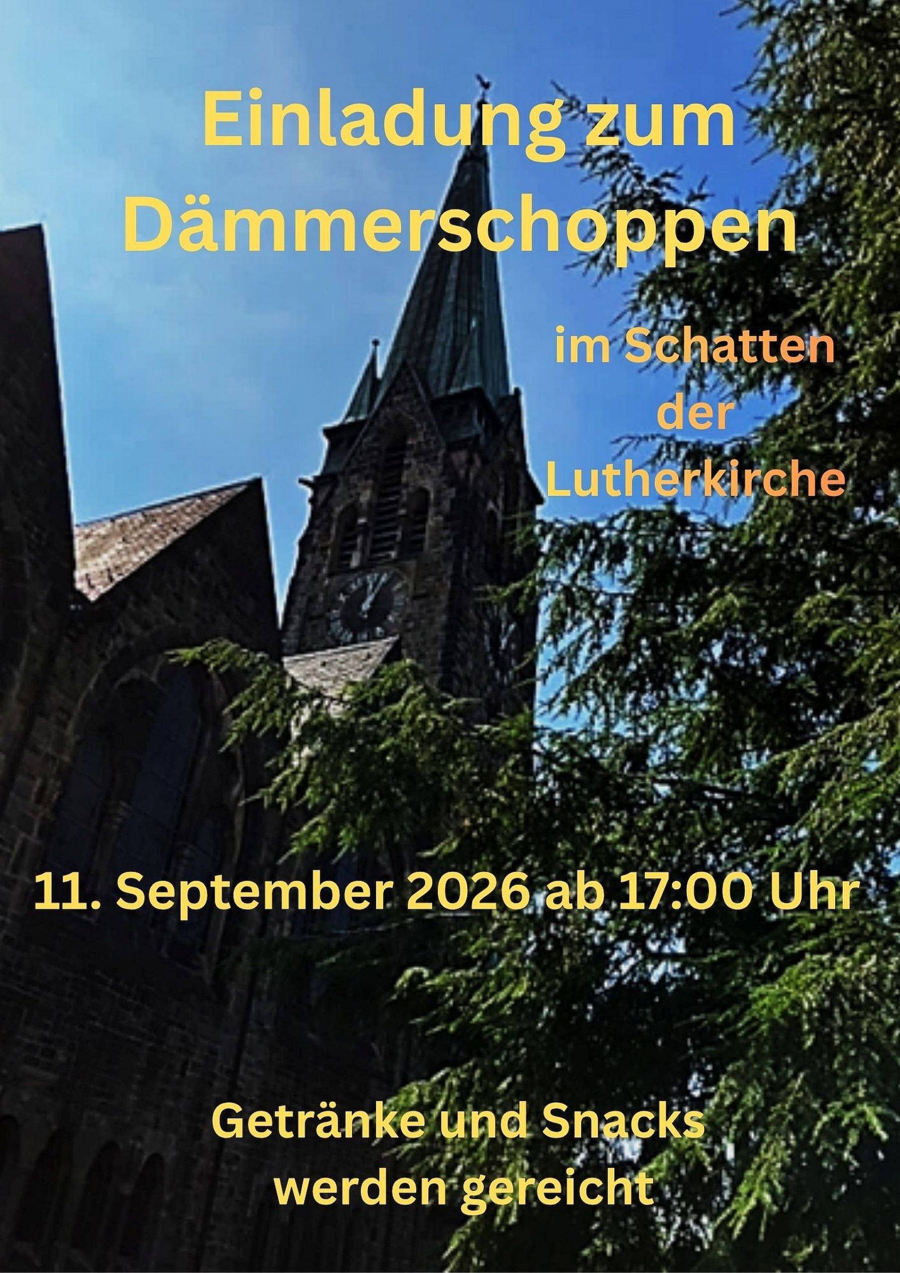 Einladung zum Dämmerschoppen am 11.09.2026